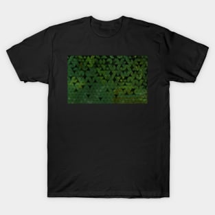 Mathematical shapes triangles and green marble T-Shirt